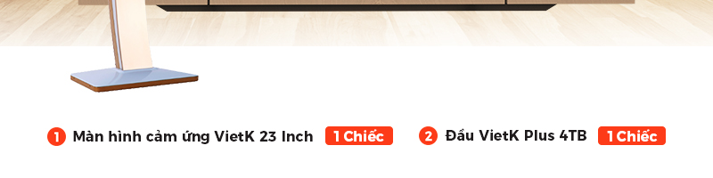 Combo đầu VietK Plus 4TB + Màn VietK 23