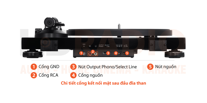 Chú thích Đầu đĩa than Audio Technica AT-LPW50PB