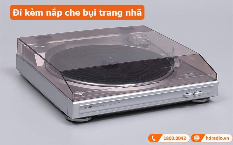 Đầu đĩa than Denon DP-29F đi kèm nắp che bụi 
