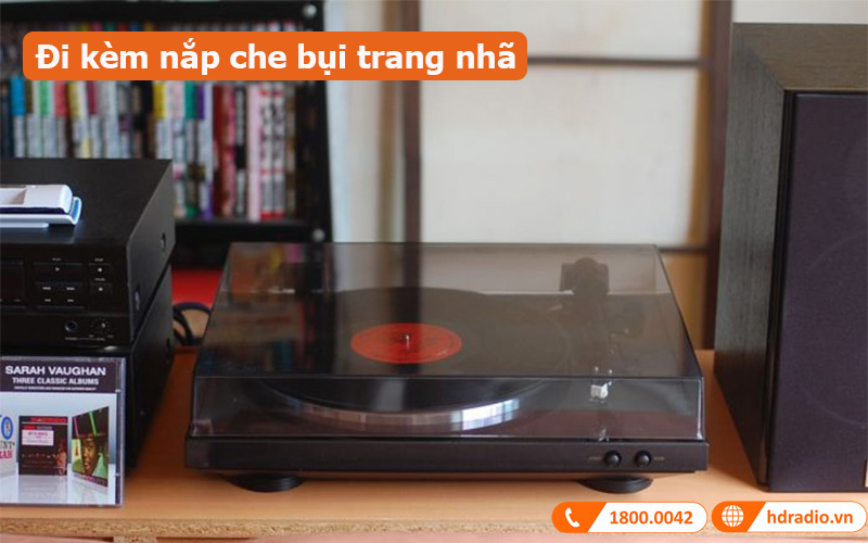 Đầu đĩa than Denon DP-300F đi kèm nắp che bụi 