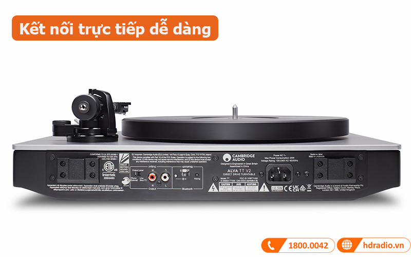 Đầu đĩa than Cambridge Audio Alva TT V2 kết nối trực tiếp dễ dàng 