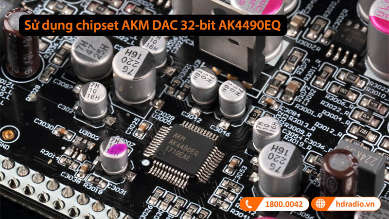 Chipset AKM DAC 32-bit AK4490EQ