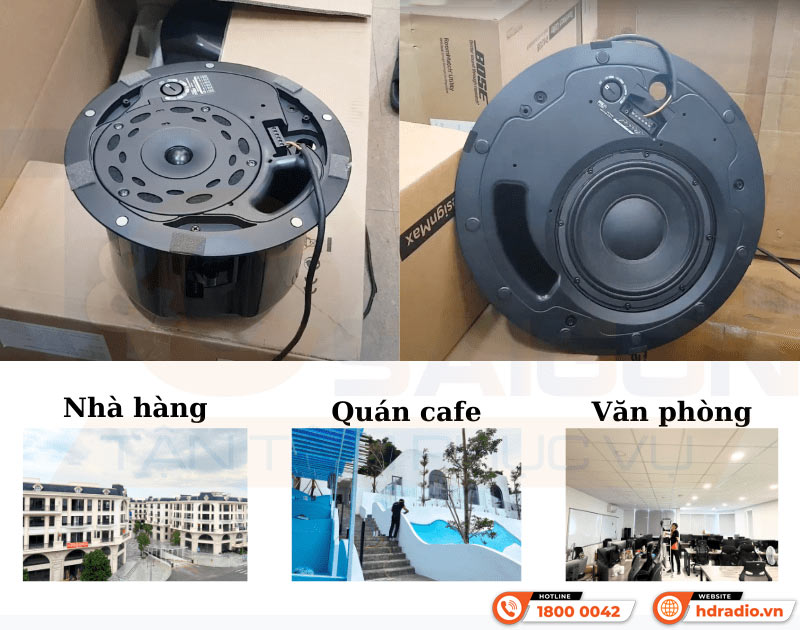 Ứng dụng thực tế Loa âm trần Bose Designmax DM10P-SUB