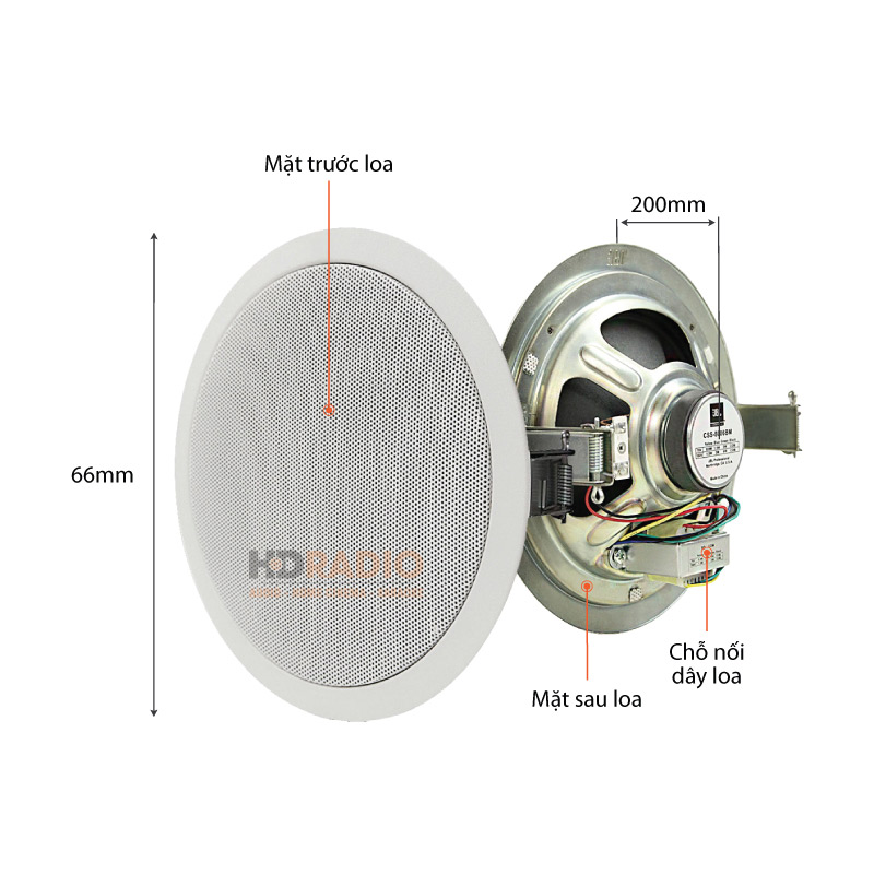 Chu thich loa am tran JBL CSS 8006BM