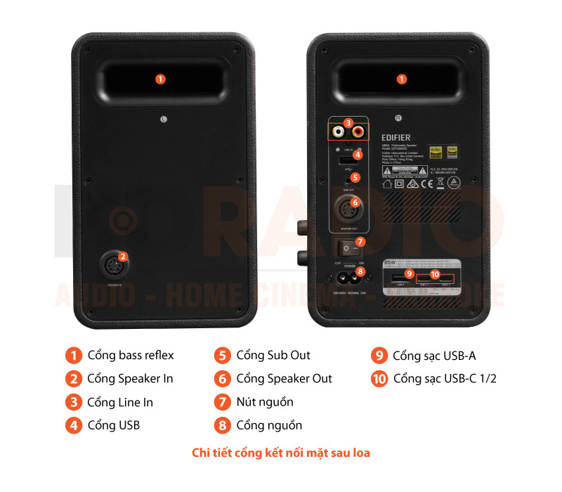 Chú thích Loa Edifier QR65