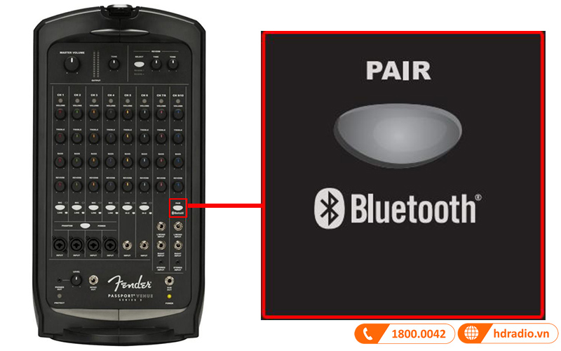 Fender Passport Venue Series 2 ket noi khong day thong qua bluetooth 