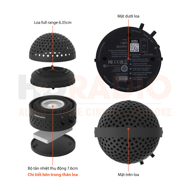 Chú thích Loa Transparent Light Speaker