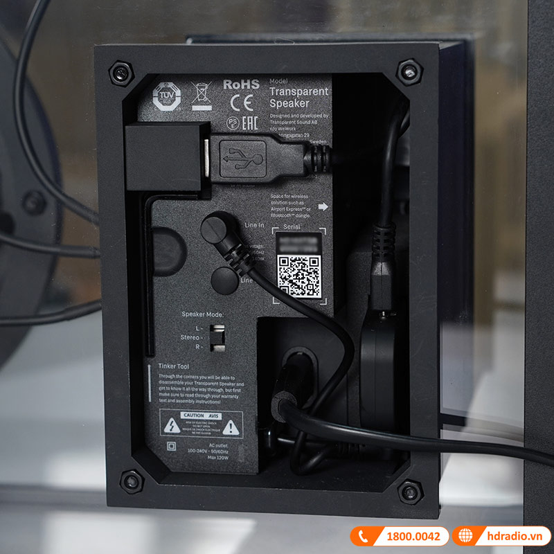 loa Transparent Speaker chính hãng cổng kết nối có dây