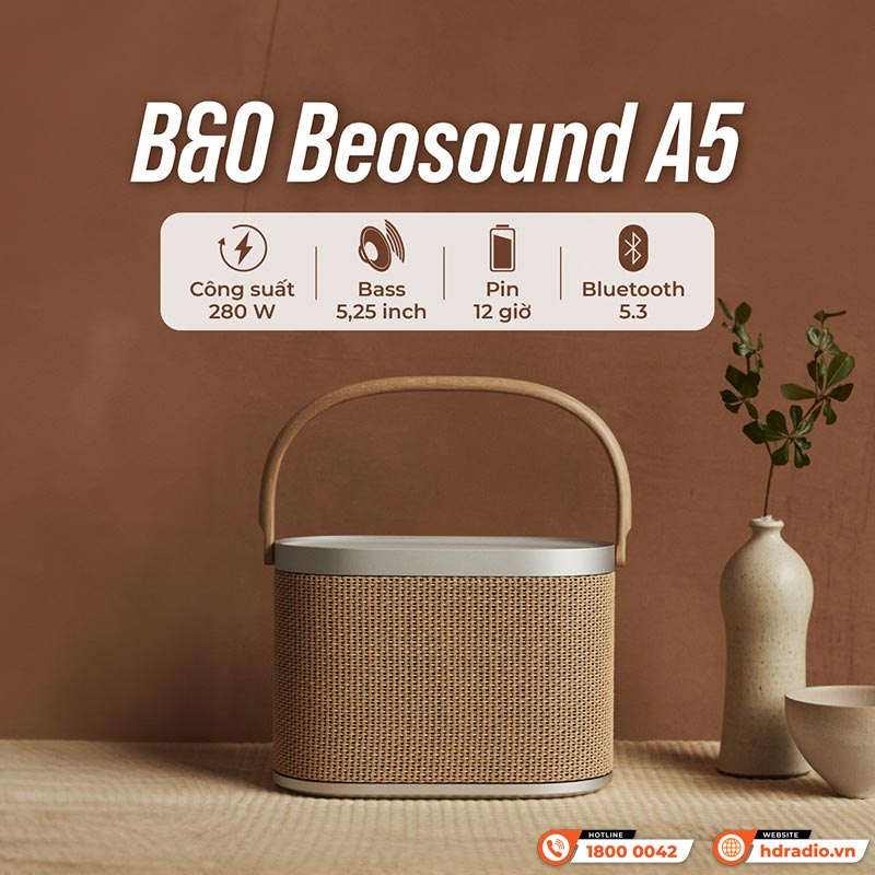Loa B&O Beosound A5, Pin 12h, Công Suất 280W, IP65, Bluetooth, WiFi, Sạc Không Dây Qi, Chip Mozart Mới-6