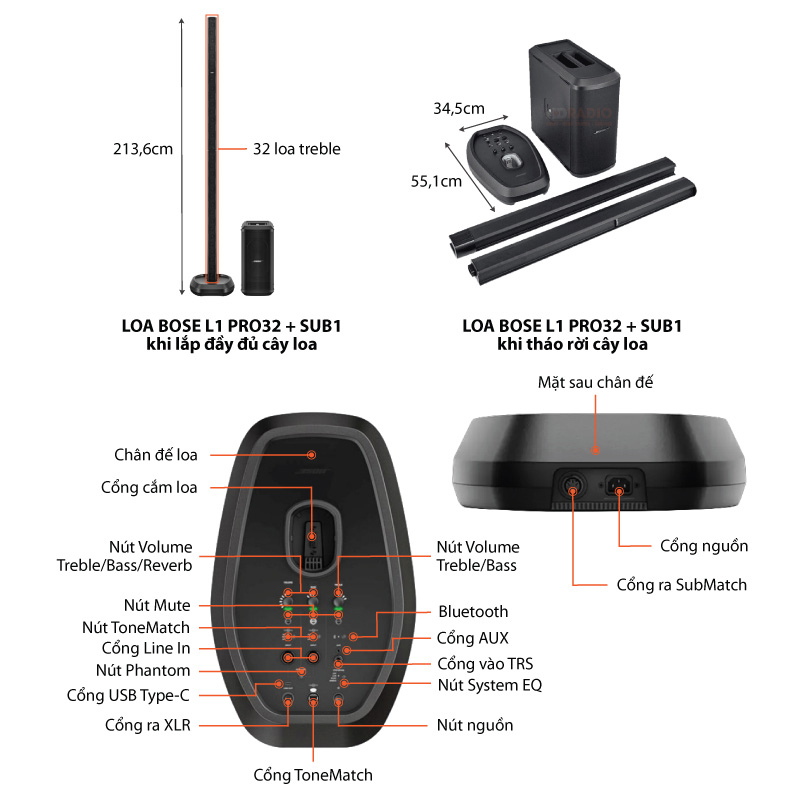 Loa Bose L1 PRO32 SUB1