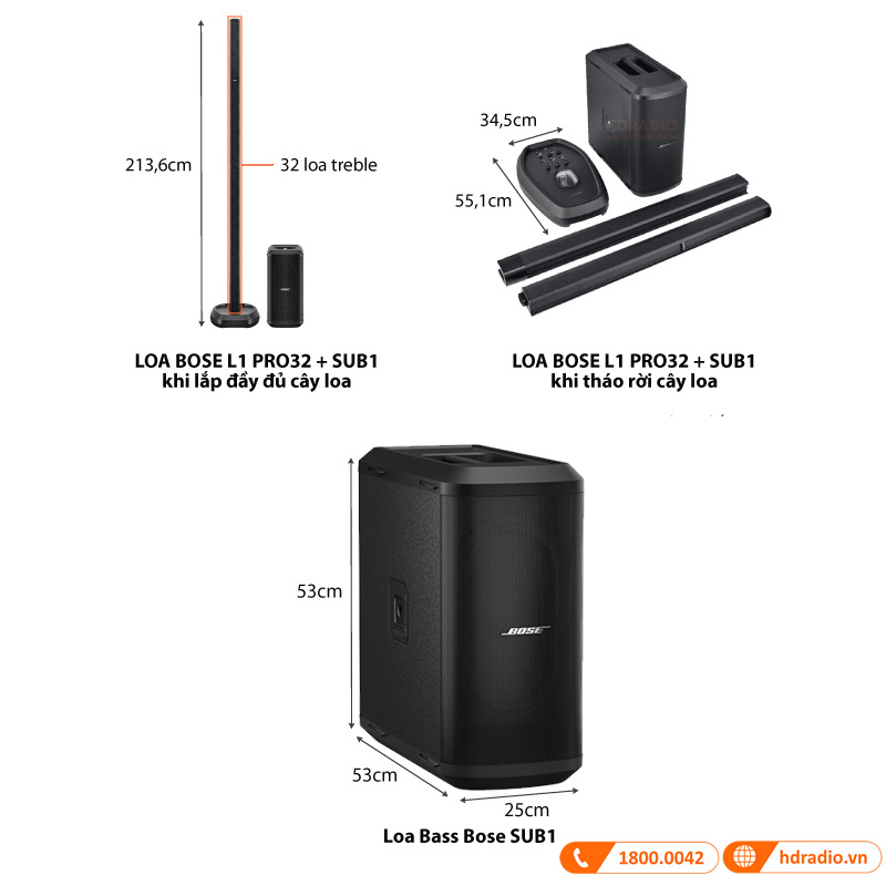Loa Bose L1 PRO32 SUB1 