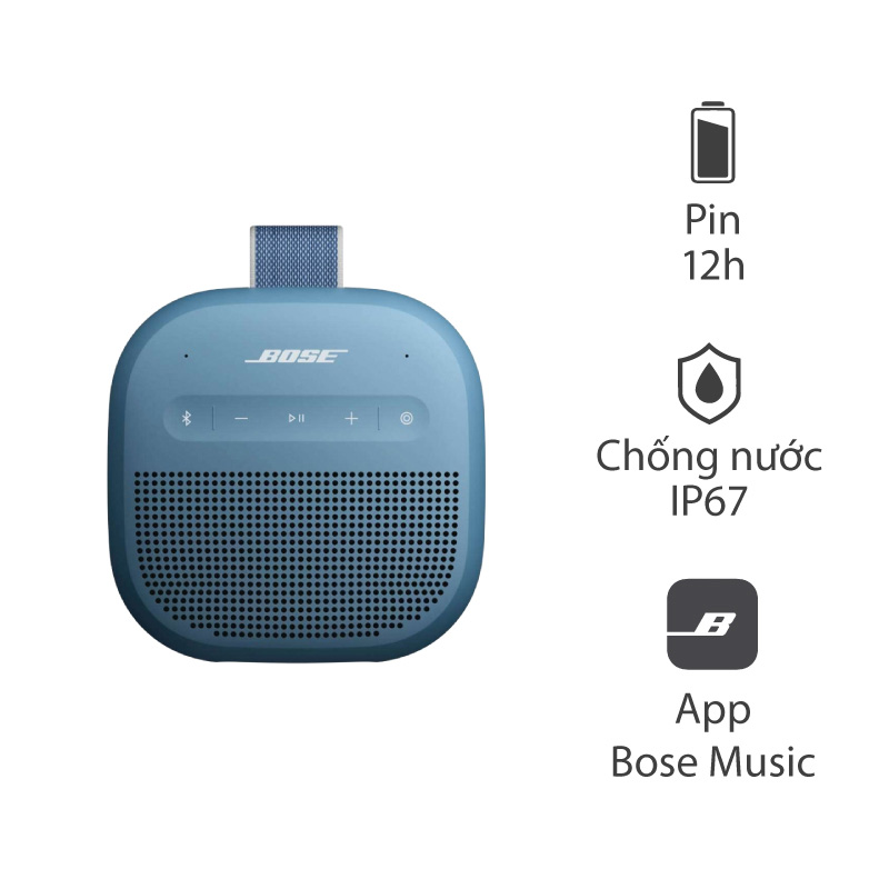 Loa Bose SoundLink Micro 2, Pin 12h, Bluetooth 5.4, IP67, Bose Music App