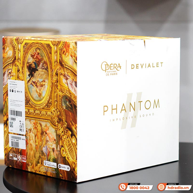 Loa DEVIALET Phantom II 98db Opera De Paris (Cánh Loa Mạ Vàng Moon Gold), 400W,  Bluetooth, Wifi, AirPlay, Optical-10