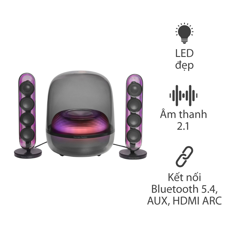 Loa Harman Kardon SoundSticks 5, Công suất 190W, Âm Thanh 2.1 Kênh, Bluetooth 5.4, HDMI ARC, AUX, Auracast