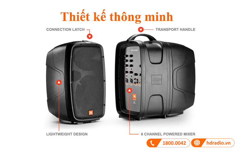 thiet ke loa jbl eon 206p lien cong suat