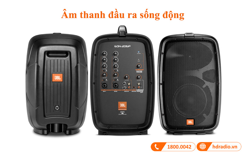 am thanh loa jbl eon 206p lien cong suat