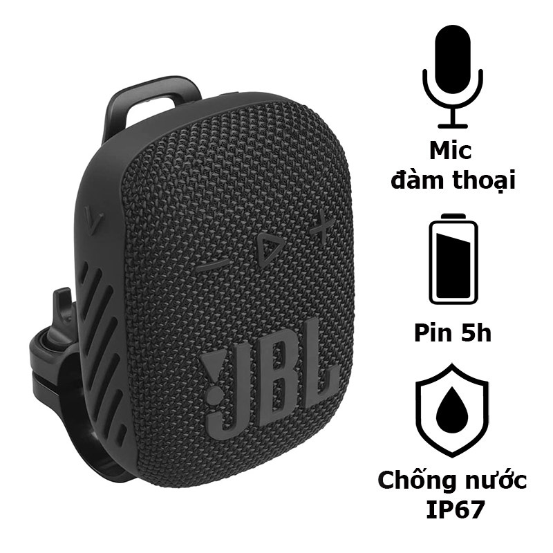 Loa JBL Wind 3S, Pin 5h, Chống Nước IP67 (Gắn Xe Đạp Xe máy)