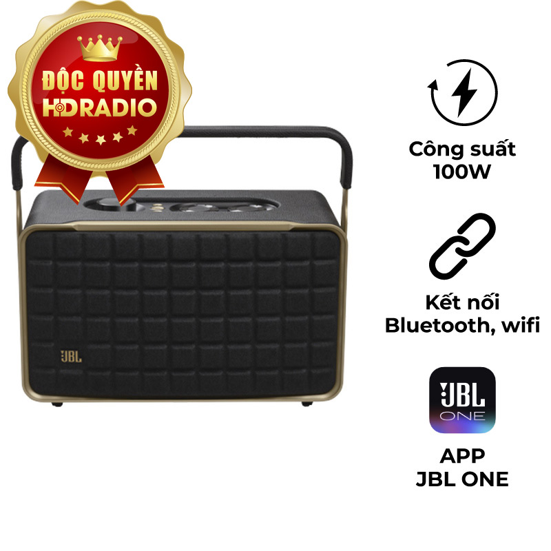 Loa JBL Authentics 300, Pin 8 giờ, Công suất 100W, Bluetooth 5.3, Wifi, AUX, USB, JBL One APP