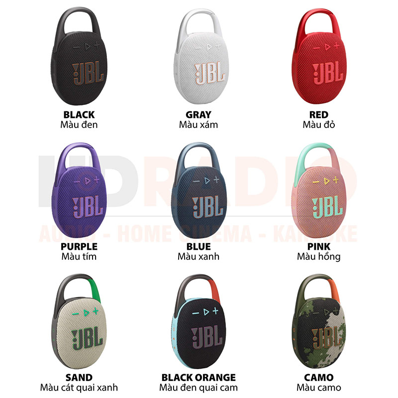 Loa JBL Clip 5, Bluetooth 5.3, Pin 12 Giờ, Chống Nước IP67, Auracast, App JBL Portable, Nhiều Màu Sắc-14