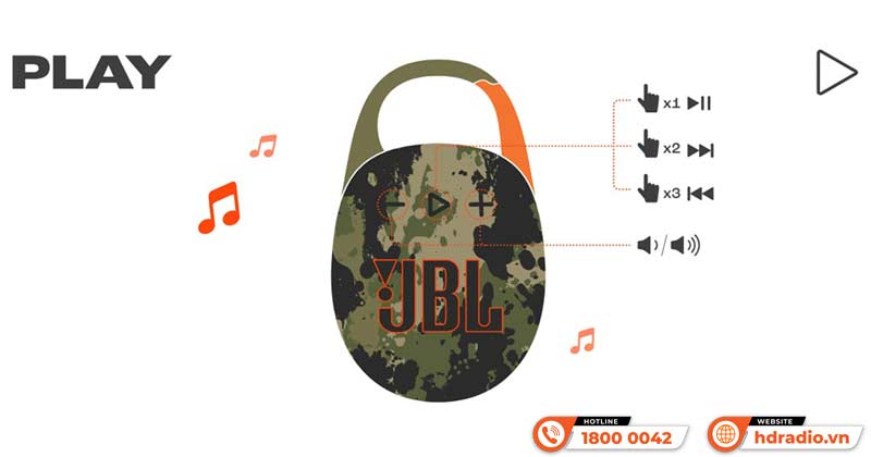 Điều khiển Loa JBL Clip 5