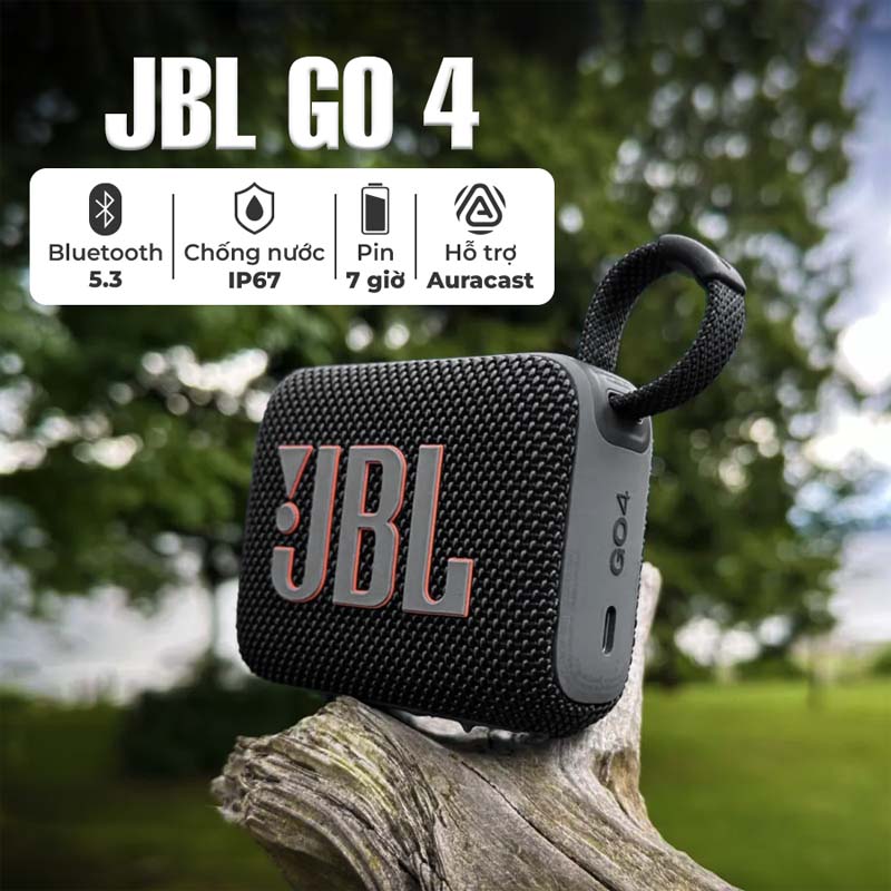 Loa JBL Go 4, Bluetooth 5.3, Pin 7h, Chống Nước IP67, Auracast, Ứng dụng JBL Portable, Nhiều Màu Sắc-24