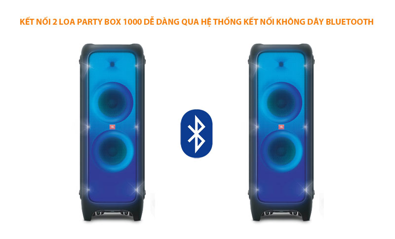 kết nối không dây 2 loa jbl partybox 1000