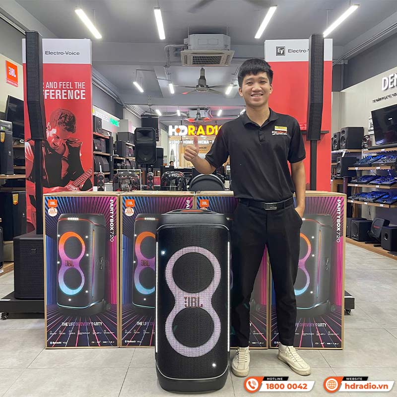 Loa JBL PartyBox 720, Công suất 800W RMS, Pin 15H, IPX4, Bluetooth 5.4, Auracast, Led đẹp-1