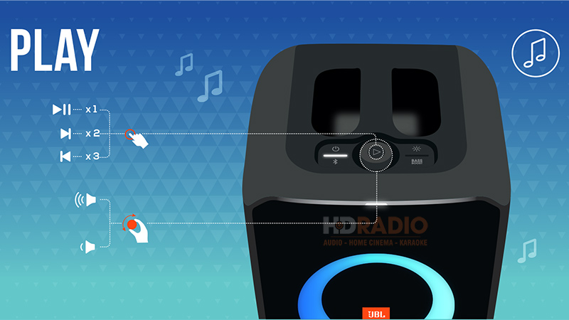 Loa JBL PartyBox Encore Essential hướng dẫn tùy chỉnh nhạc