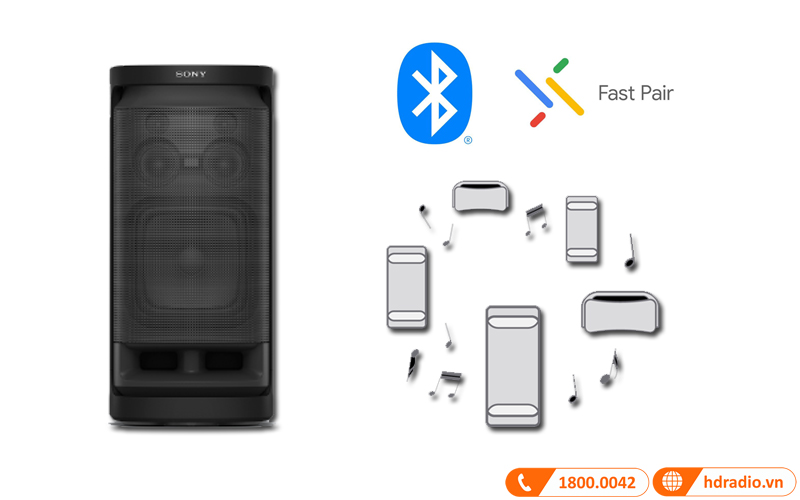 ket noi khong day loa bluetooth sony srs xv900