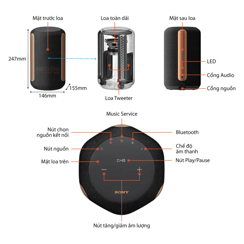 Loa Sony SRS-RA3000-2