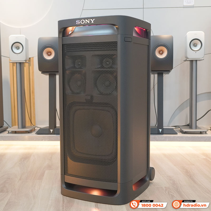 Loa Sony ULT Tower 9 (SRS ULT900) Âm thanh 360 độ ULT DUCT, Pin 25H, Bluetooth 5.3, USB, Optical, Party Connect, App Sony Sound Connect-3
