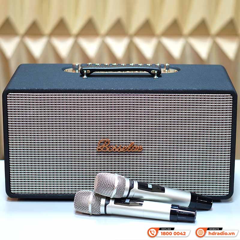 Loa Di Động BossElac SK668, Công Suất 120W, Pin 4-7 giờ, Bluetooth, AUX, USB, Kèm 2 Tay Mic-12