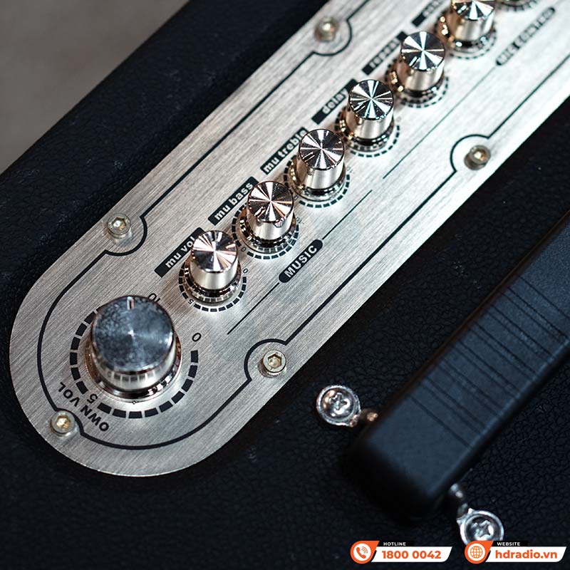 Loa Di Động BossElac SK668, Công Suất 120W, Pin 4-7 giờ, Bluetooth, AUX, USB, Kèm 2 Tay Mic-10