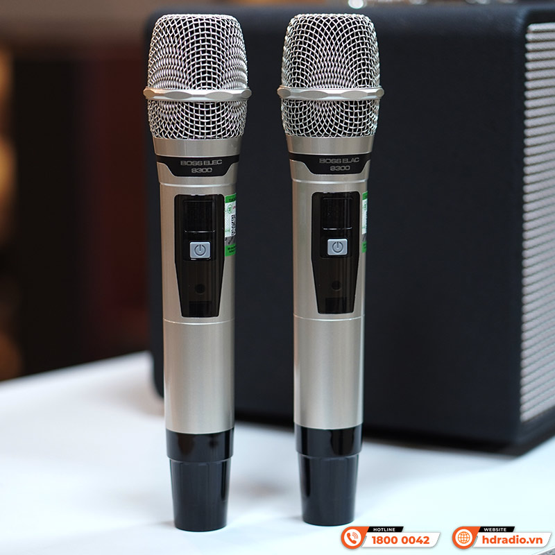 Loa Di Động BossElac SK668, Công Suất 120W, Pin 4-7 giờ, Bluetooth, AUX, USB, Kèm 2 Tay Mic-4
