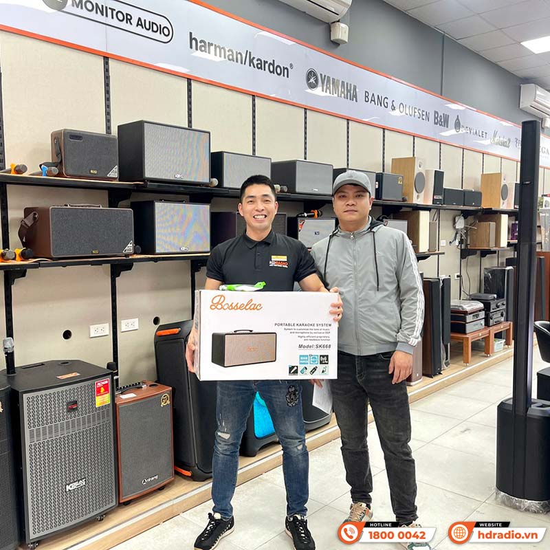 Loa Di Động BossElac SK668, Công Suất 120W, Pin 4-7 giờ, Bluetooth, AUX, USB, Kèm 2 Tay Mic-15