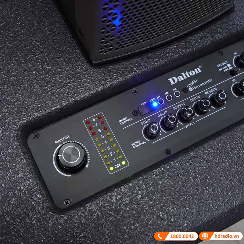 Bộ loa sân khấu biểu diễn Dalton LA8-S118 & LA8-F605, Công suất 1500W, Kèm 2 micro, Bass 50cm (Nguồn Điện 220V)-11