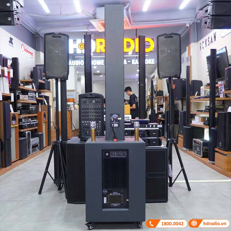 Bộ loa sân khấu biểu diễn Dalton LA8-S118 & LA8-F605, Công suất 1500W, Kèm 2 micro, Bass 50cm (Nguồn Điện 220V)-7