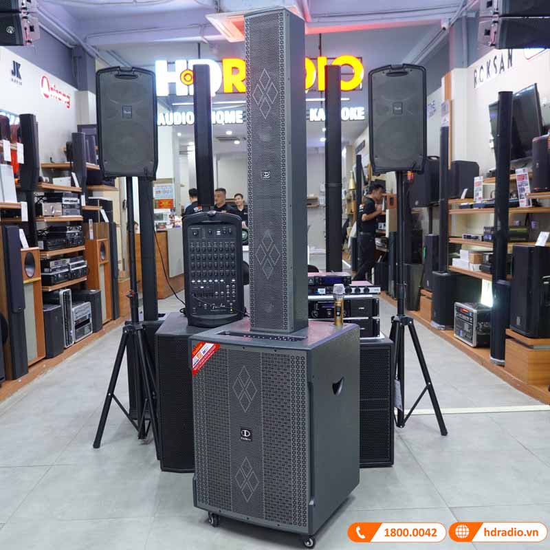 Bộ loa sân khấu biểu diễn Dalton LA8-S118 & LA8-F605, Công suất 1500W, Kèm 2 micro, Bass 50cm (Nguồn Điện 220V)-2