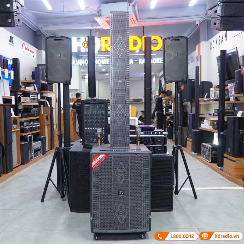 Bộ loa sân khấu biểu diễn Dalton LA8-S118 & LA8-F605, Công suất 1500W, Kèm 2 micro, Bass 50cm (Nguồn Điện 220V)-1