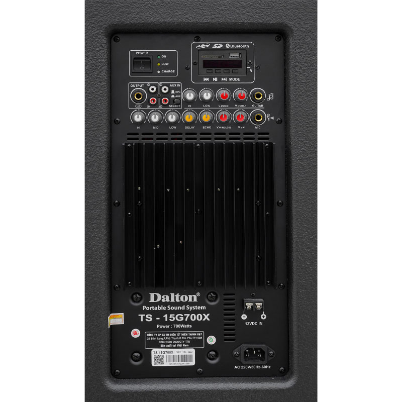 Loa Dalton TS-15G700X, Bass 40cm, Công suất 700W, Bluetooth 5.0, kèm 2 Mic-6