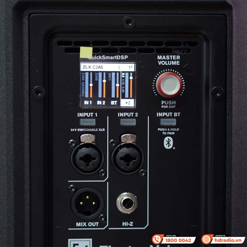Loa Electro voice ZLX12P-G2, Bass 30cm, Max 1000W, 127db, Bluetooth, XLR, Hi-Z, Mixer 4 kênh-10