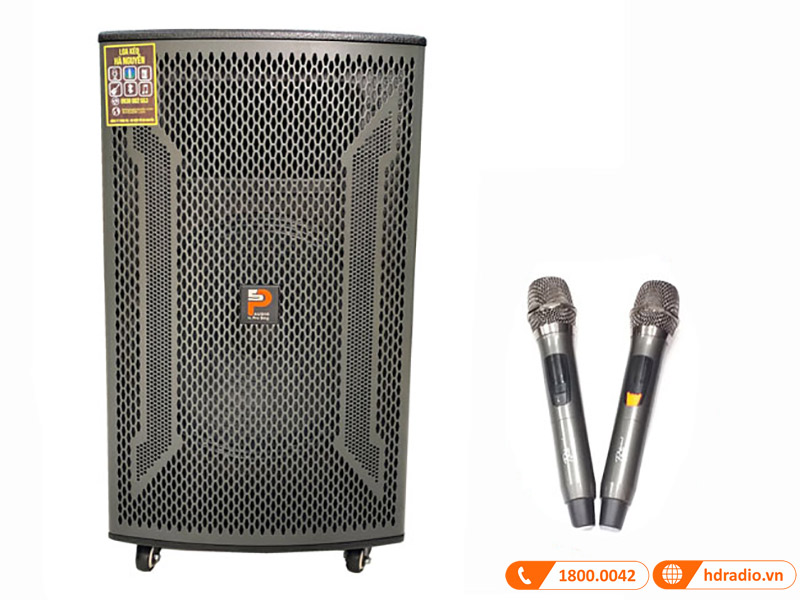 loa kéo prosing w15-vn voi 2 micro khong day