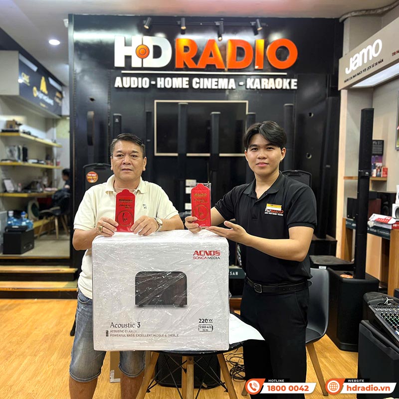 Loa Acnos Acoustic 3, Bass 25cm, Công suất 220W, Bluetootth, USB, Mic Wireless Stereo, 2 Micro-10