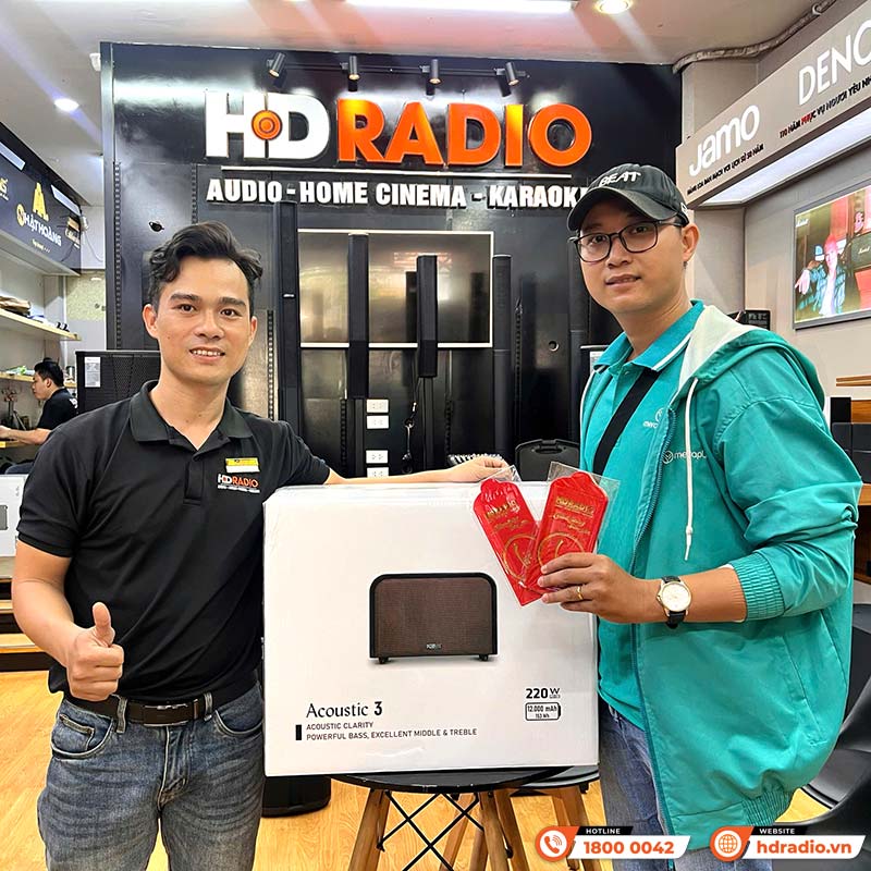 Loa Acnos Acoustic 3, Bass 25cm, Công suất 220W, Bluetootth, USB, Mic Wireless Stereo, 2 Micro-12