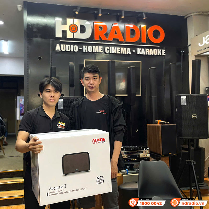 Loa Acnos Acoustic 3, Bass 25cm, Công suất 220W, Bluetootth, USB, Mic Wireless Stereo, 2 Micro-13