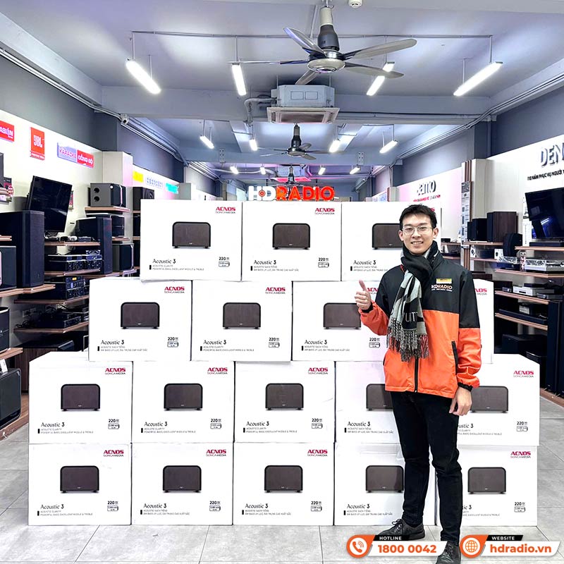 Loa Acnos Acoustic 3, Bass 25cm, Công suất 220W, Bluetootth, USB, Mic Wireless Stereo, 2 Micro-14