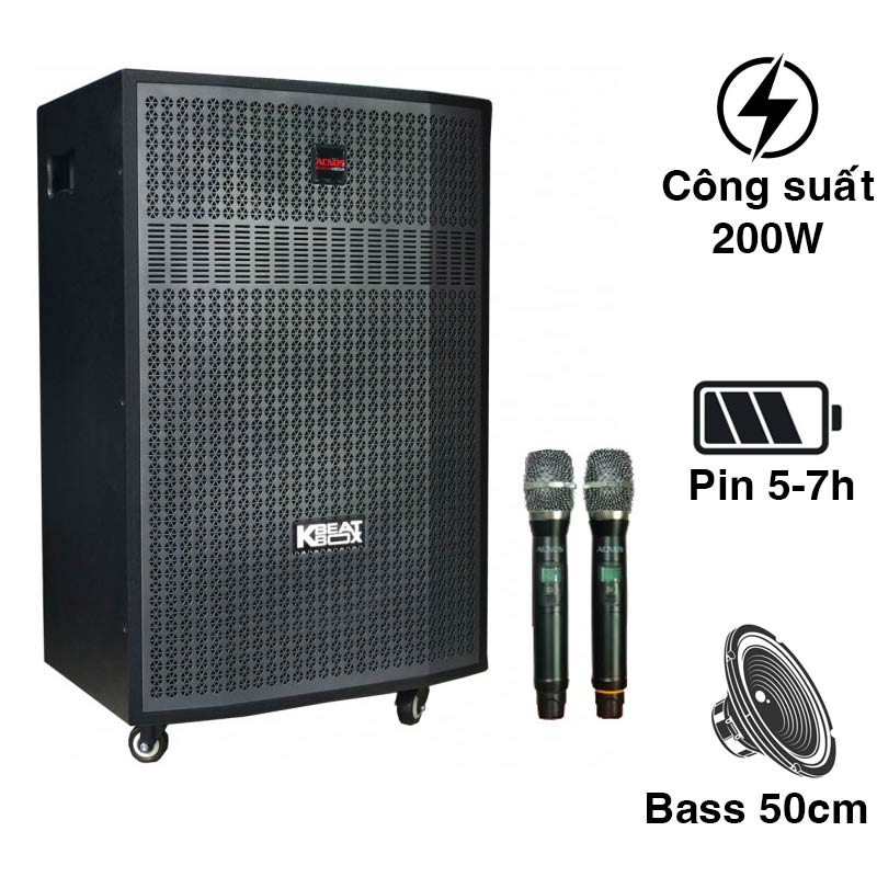 Loa Kéo Acnos CB56G, Bass 50cm, 200W, pin 5 -7h