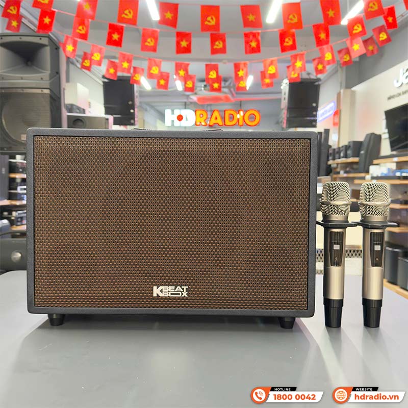 Loa Acnos CS3800 Pro (NEW 2025) Bass 25cm, Công suất 220W RMS, Bluetooth,Pin 4h-8h, Kèm 2 Tay Mic-1