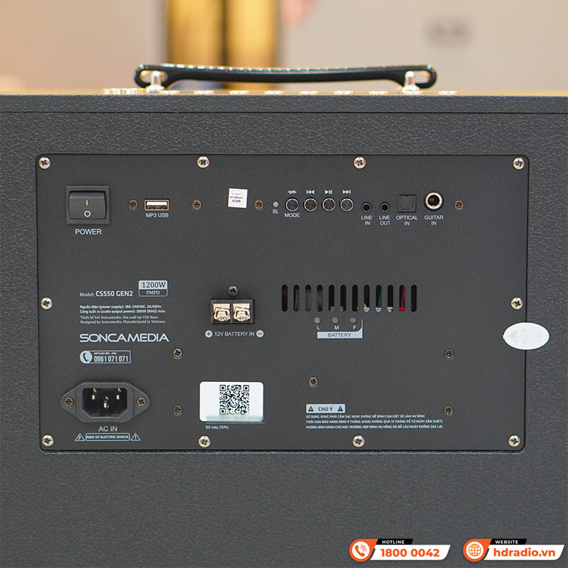 Loa Acnos CS550 Gen2, Công suất 300W, Bluetooth 5.0, Bình điện 6-8h-5