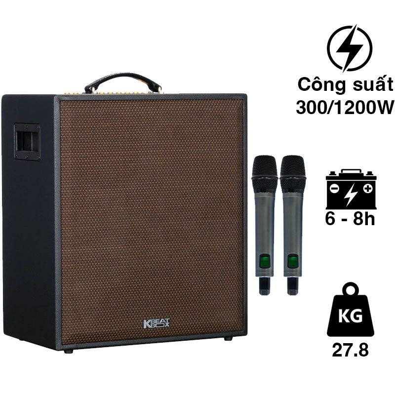 Loa ACNOS CS550 Gen2, Công suất 300W, Bluetooth 5.0, Bình điện 6-8h
